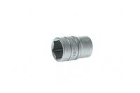 m1205196-c Teng Tools 1/2 in Drive 19mm Standard Socket, 6 point, 38 mm Overall Length