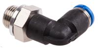 qsl-g18-4 Festo QS Series Elbow Threaded Adaptor, G 1/8 Male to Push In 4 mm, Threaded-to-Tube Connection Style, 186116