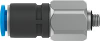 qsr-m5-6 Festo QSR PBT Pneumatic Rotary Union, M5 Male, Push In 6mm