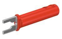230480-22 Staubli Insulated Crimp Spade Connector, Red
