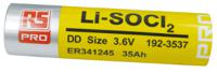 192-3537 RS PRO Lithium Thionyl Chloride 3.6V, DD DD Battery