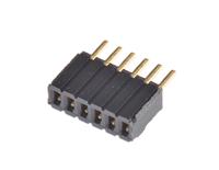 slm-106-01-g-s Samtec SLM Series Straight Through Hole Mount PCB Socket, 6-Contact, 1-Row, 1.27mm Pitch, Solder Termination
