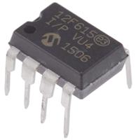 pic12f615-ip Microchip PIC12F615-I/P, 8 bit PIC, PIC12F615 Microcontroller, 48 MHz, 1.75kB FLASH, 8-Pin PDIP