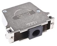 fmk5-k201-1731110064 FCT from Molex FMK Series Die Cast Zinc Angled D Sub Backshell, 50 Way, Strain Relief