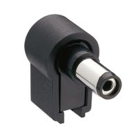 nesj-21-w Lumberg, NES/J Right Angled DC Plug Rated At 500mA, 12 VDC, Cable Mount, length 20mm, Nickel Plated