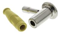 150010 Staubli Yellow, Female Test Connector Adapter With Copper contacts and Gold Plated