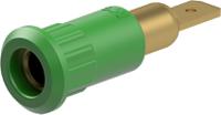 643010-25 Staubli Green Socket Test Socket, Tab Termination, 25A, 30V ac, Gold Plating