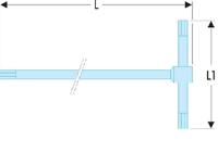 84tcd6 Facom T Shape Metric Hex Key, 6mm