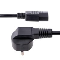 713e-3m-power-cord StarTech.com Right Angle CEE 7/7 Plug to Straight IEC C13 Socket Power Cable, 3m