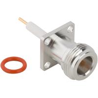 172224 Amphenol RF  Series, Jack Flange Mount N Connector, 50Ω, Straight Body