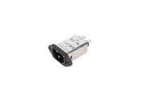 fasma10sfr XP Power 10A, 264 V ac Male Screw IEC Inlet Filter FASMA10SFR, Faston 1 Fuse