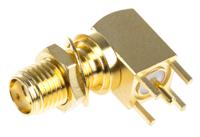 j01151a0201 Telegartner, Jack Through Hole SMA Connector, 50Ω, Solder Termination, Right Angle Body