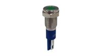 rnd-210-00700 RND RND 210 Series Green Panel Mount Indicator, 12V, 8mm Mounting Hole Size, Solder Tab Termination