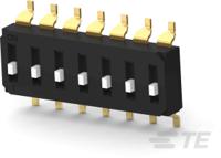 eds07sgnntr04q TE Connectivity 7 Way Surface Mount DIP Switch SPST, Raised Actuator
