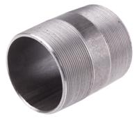 282-2537 RS PRO Black Malleable Iron Fitting Barrel Nipple, Male BSPT 3in to Male BSPT 3in