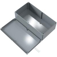 01316018 Rose Aluminium Standard Series Grey Die Cast Aluminium Enclosure, IP66, IK09, Grey Lid, 310 x 600 x 181mm