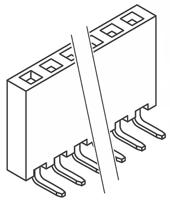 ssw-113-02-g-s-ra Samtec SSW Series Right Angle Through Hole Mount PCB Socket, 13-Contact, 1-Row, 2.54mm Pitch, Solder Termination