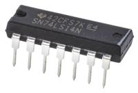 sn74ls14n Texas Instruments SN74LS14N Hex Schmitt Trigger Inverter, 14-Pin PDIP