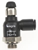 7061-06-10 Legris 7061 Series Tube Flow Regulator, 6mm Tube Inlet Port