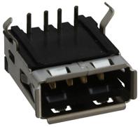67643-0910 Molex Right Angle, Through Hole, Socket- Single Port Type A USB Connector