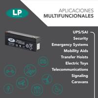 nsa-lp12-23-t1vds Landport Batteries 12V T1 Lead Acid Battery, 2.3Ah