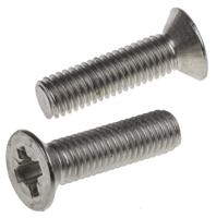 914-1841 RS PRO Pozi M8 Countersunk A2 304 Stainless Steel Machine Screws DIN 965 x 30.0mm