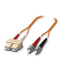 1115574 Phoenix Contact SC to ST OM2 Multi Mode Fibre Optic Cable, 1m