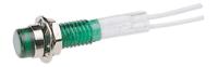 ind515205-1440-tgrn CAMDENBOSS Green Panel Mount Indicator, 14V, 6.4mm Mounting Hole Size, Lead Wires Termination