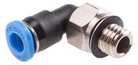 qsml-m7-4 Festo QS Series Elbow Threaded Adaptor, M7 Male to Push In 4 mm, Threaded-to-Tube Connection Style, 186352