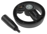 161-1986 RS PRO Black Glass-Fibre Reinforced Technopolymer Hand Wheel, 80mm diameter