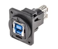 874-1239 RS PRO Straight, Panel Mount, Socket Type B to A 3.0 USB Connector
