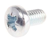553-661 RS PRO Pozidriv M6 Pan Steel Machine Screws DIN 7985Z x 10.0mm