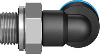 qsl-g18-6 Festo QS Series Elbow Threaded Adaptor, G 1/8 Male to Push In 6 mm, Threaded-to-Tube Connection Style, 186117