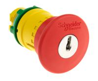 xb5as9445 Schneider Electric Harmony XB5 Series Key Release Emergency Stop Push Button, Panel Mount, 22mm Cutout, SPDT