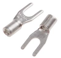 208-2672 RS PRO Uninsulated Crimp Spade Connector, 1.5mm² to 2.5mm², 16AWG to 14AWG, M3.5 Stud Size