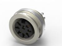 210-0260 RS PRO 8 Pole Din, 5A, 250 V IP40, Screw Lock, Female, Panel Mount