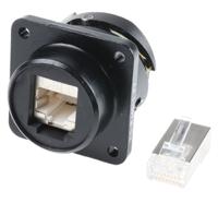 frits0220-rj45-1f7 Glenair ITS Series Female RJ45 Connector, Panel Mount, Cat6 Straight