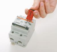 090851 Brady Red 1-Lock Glass-Reinforced Nylon Miniature Circuit Breaker Switch Lockouts, 7.14mm Shackle