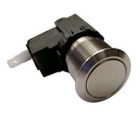 175-8365 RS PRO Push Button Switch, Momentary, Panel Mount, 19.1mm Cutout, SPST, 250 / 125V ac, IP67