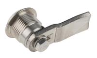 341-0258 Steinbach & Vollman Stainless Steel Square Lock, 20mm Panel-to-Tongue, 20.2 x 20.2mm Cutout, Key Unlock