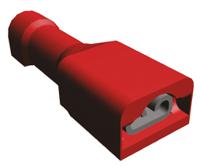 2-520273-2 TE Connectivity Ultra-Fast .110 Red Insulated Female Spade Connector, Receptacle, 2.79 x 0.8mm Tab Size, 0.3mm² to