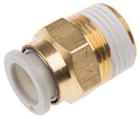 kq2h10-03as SMC Pneumatic Straight Threaded-to-Tube Adapter, R 3/8 Male, Push In 10 mm