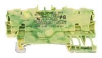 2002-1407 WAGO  TOPJOB S, 2002 Series Green/Yellow, 2.5mm², Single-Level, Push-In Cage Clamp Termination, ATEX, IECEx