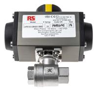 760-5655 RS PRO Ball type Pneumatic Actuated Valve, BSP 1/2in, 142 psi