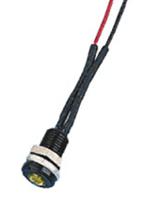 oxlclh63fl30yw Oxley Yellow Panel Mount Indicator, 1.9V dc, 6.4mm Mounting Hole Size, Lead Wires Termination, IP66