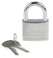 64ti50-ka6511 ABUS 64TI Key Weatherproof Titanium Weatherproof Padlock, Keyed Alike, 8mm Shackle, 50mm Body