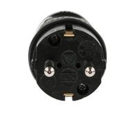 179516009 Kopp German Mains Plug, 16A Black, Cable Mount Rubber, 250 V
