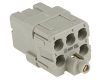 09120053101 HARTING Heavy Duty Power Connector Insert, 16A, Female, Han Q Series, 6 Contacts