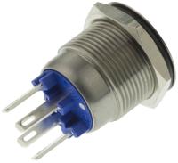 mpi00228bl Bulgin MPI002 Series Illuminated Push Button Switch, Momentary, Panel Mount, 19.2mm Cutout, SPST, Blue LED, 24V dc, IP66