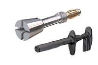 669446-21 Staubli Black Grabber Clip, 20A, 1kV, 4mm Socket